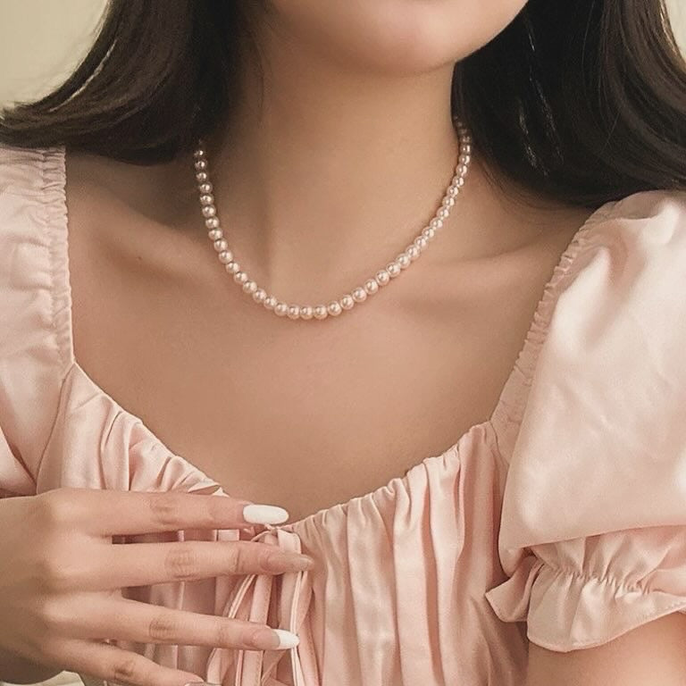 Sakura-Pink Pearl Necklace