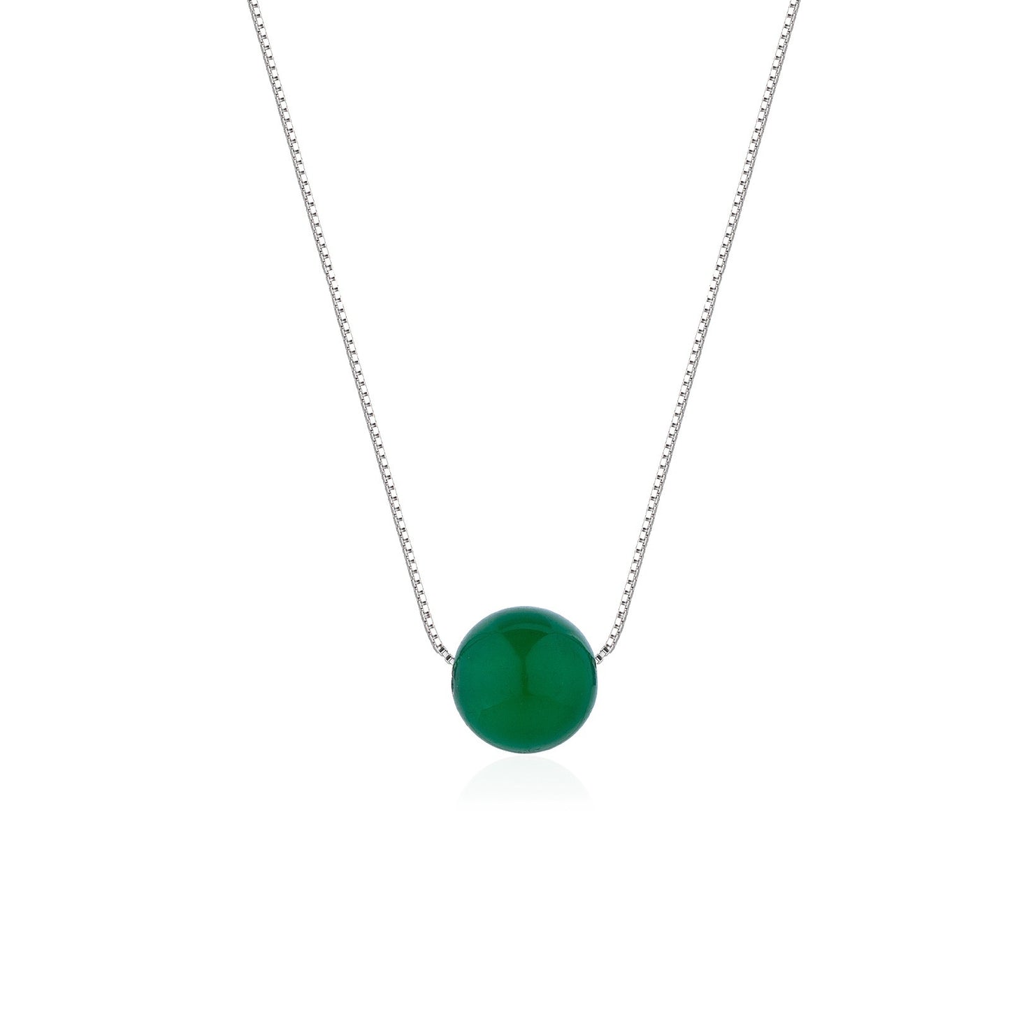 Single Green Bead Necklace